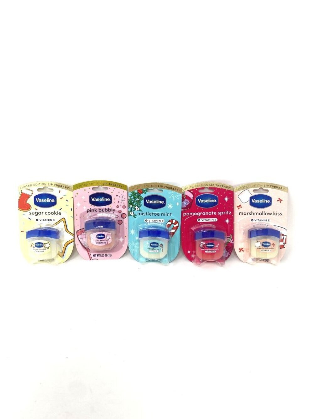Vaseline Holiday Limited Edition Lip Balm Travel Size 0.25 Oz Moisturizing